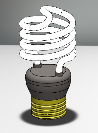 普通螺旋式白炽灯三维建模图纸 solidworks设计缩略图